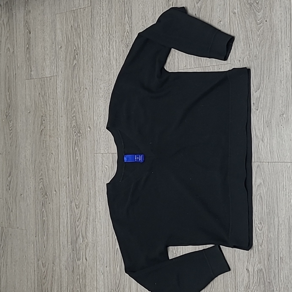 Kit and Ace Back to Front Merino Sweater in Black; Size Medium